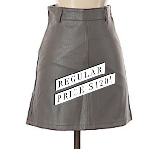 COPY - E-Lady Vegan Leather Skirt Grey NWT Retail $120
